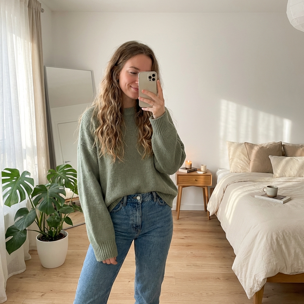 Home lifestyle selfie